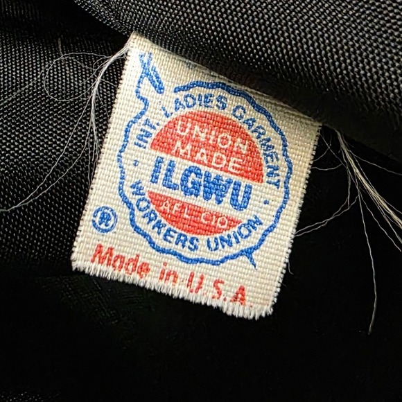 1990s Wool Coat Womens XL Grey Teal Plaid Double Breasted Alorna Forstmann GUC - Picture 5 of 7